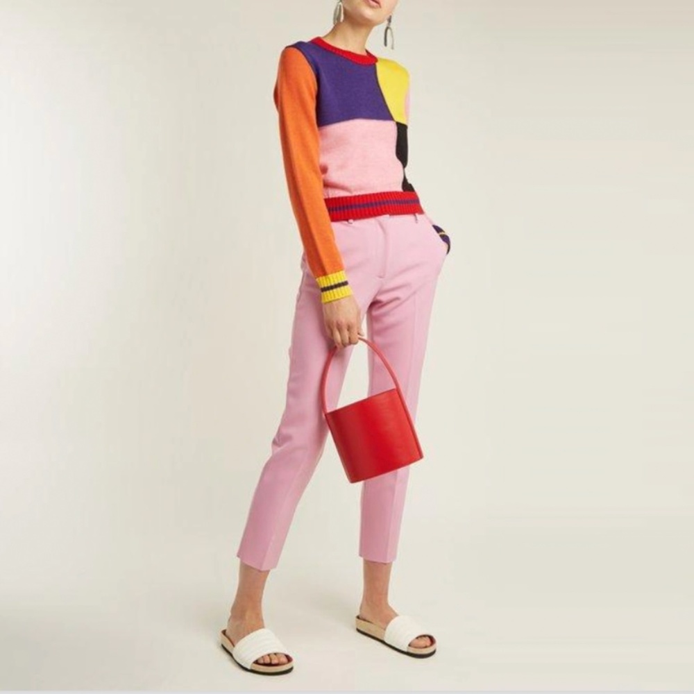 MSGM Color Block Patchwork Wool-Blend Sweater (Multicolored) - Picture 2 of 16